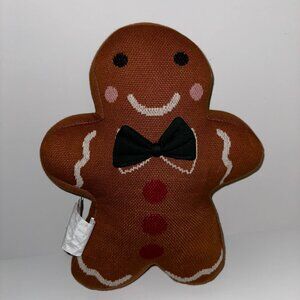 Cupcakes And Cashmere Soft Blanket Knit Gingerbread Man Boy Throw Pillow 16”